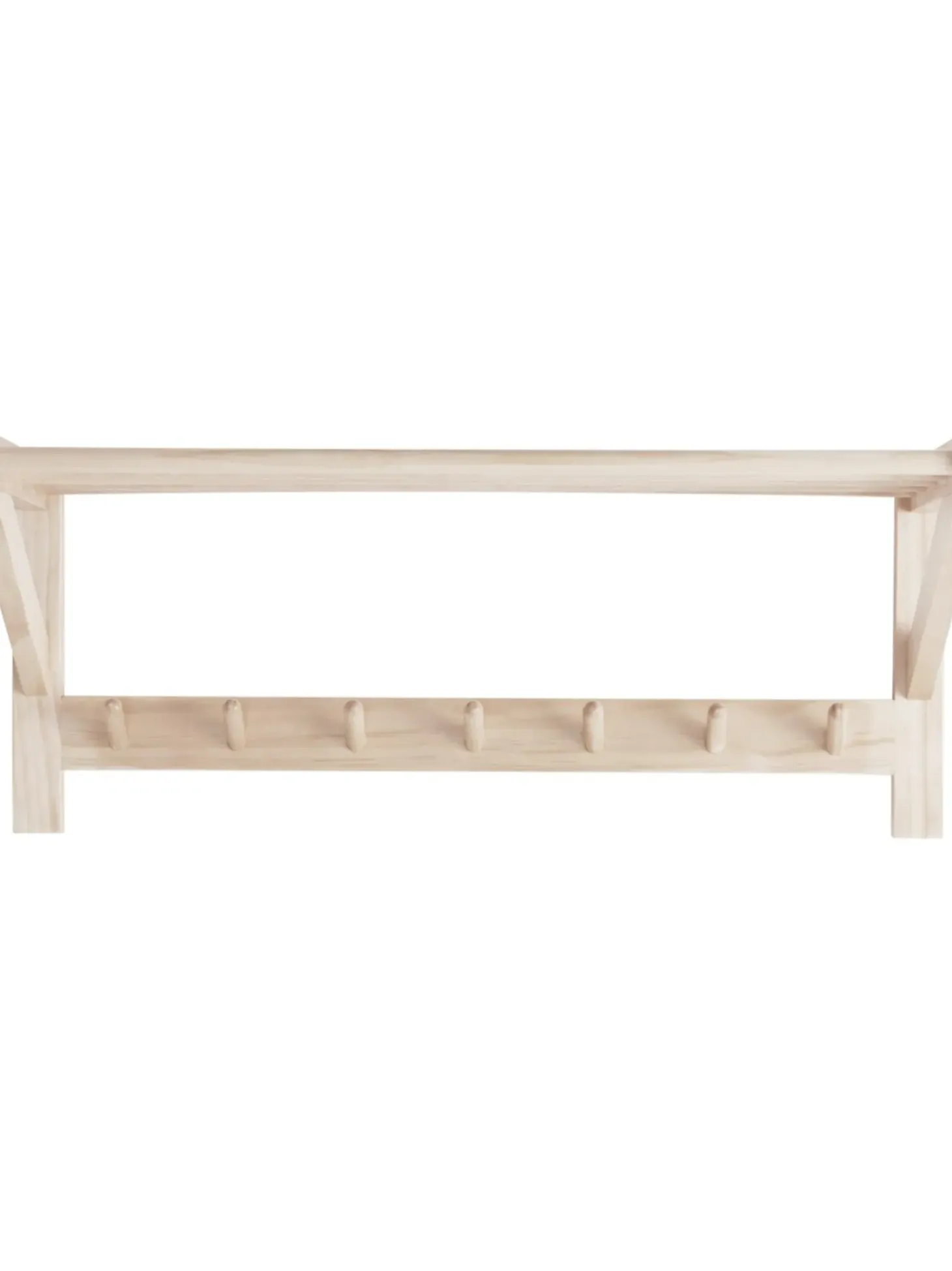 Appendiabiti Con Cappelliera In Legno Di Pino Cole