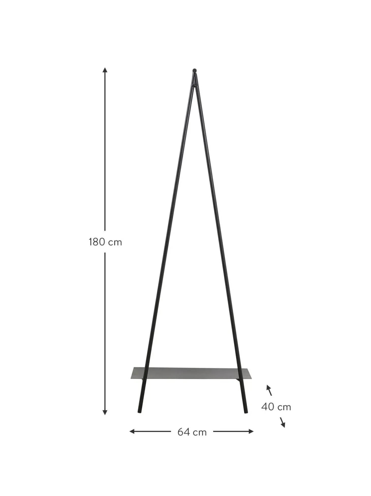 Appendiabiti Da Parete Con Asta Porta Abiti E Mensola Ravi