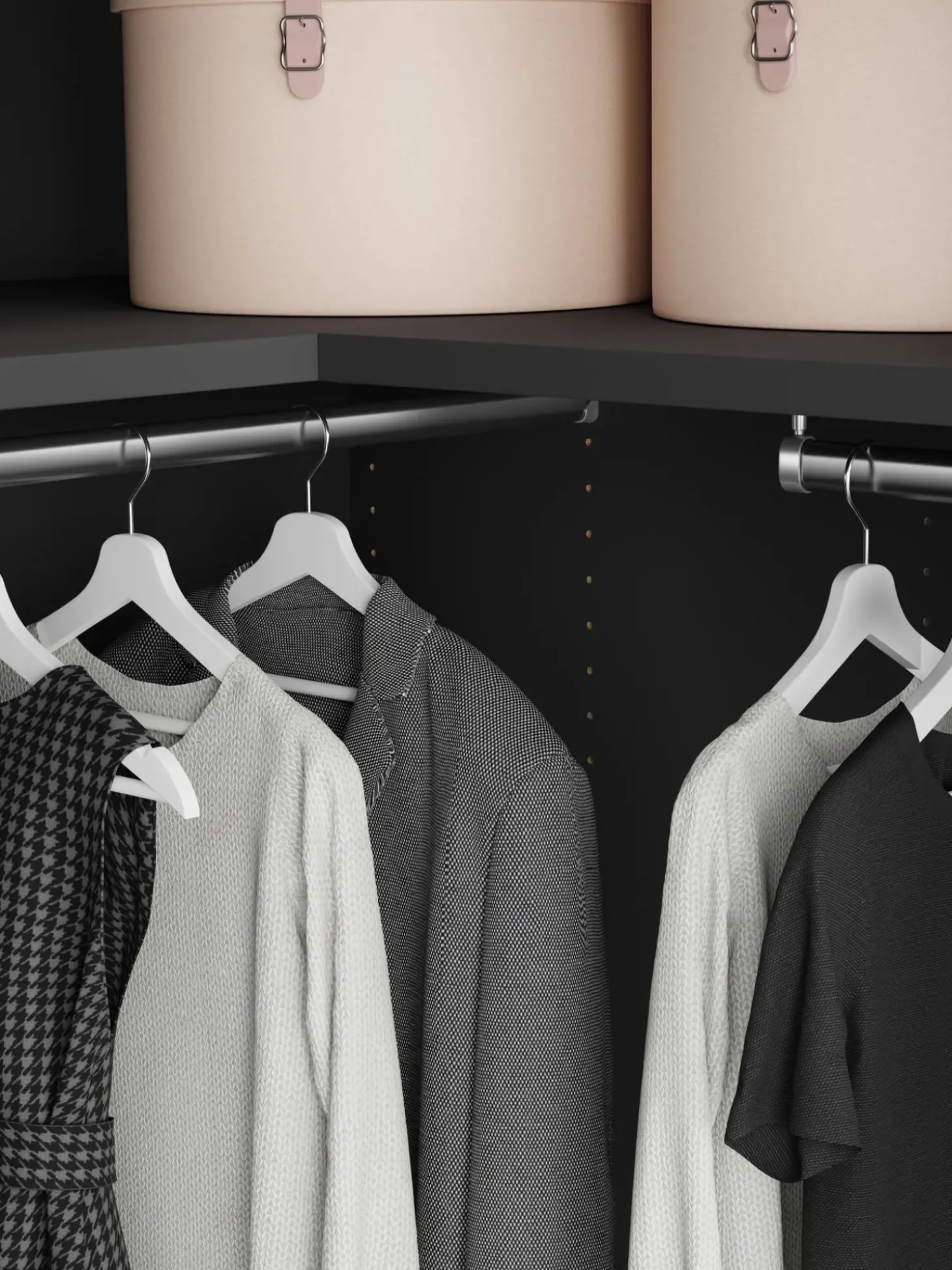 Armadio Angolare Componibile Leon, Larg. 215 Cm, Diverse Varianti