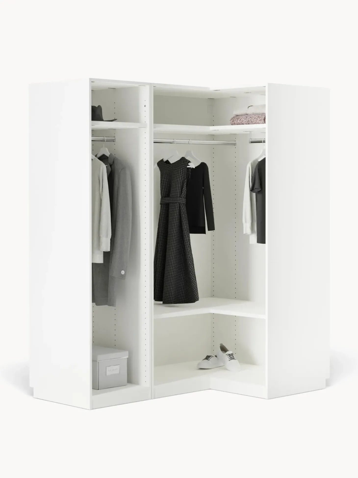 Armadio Angolare Componibile Simone, Larg. 165 Cm, Diverse Varianti