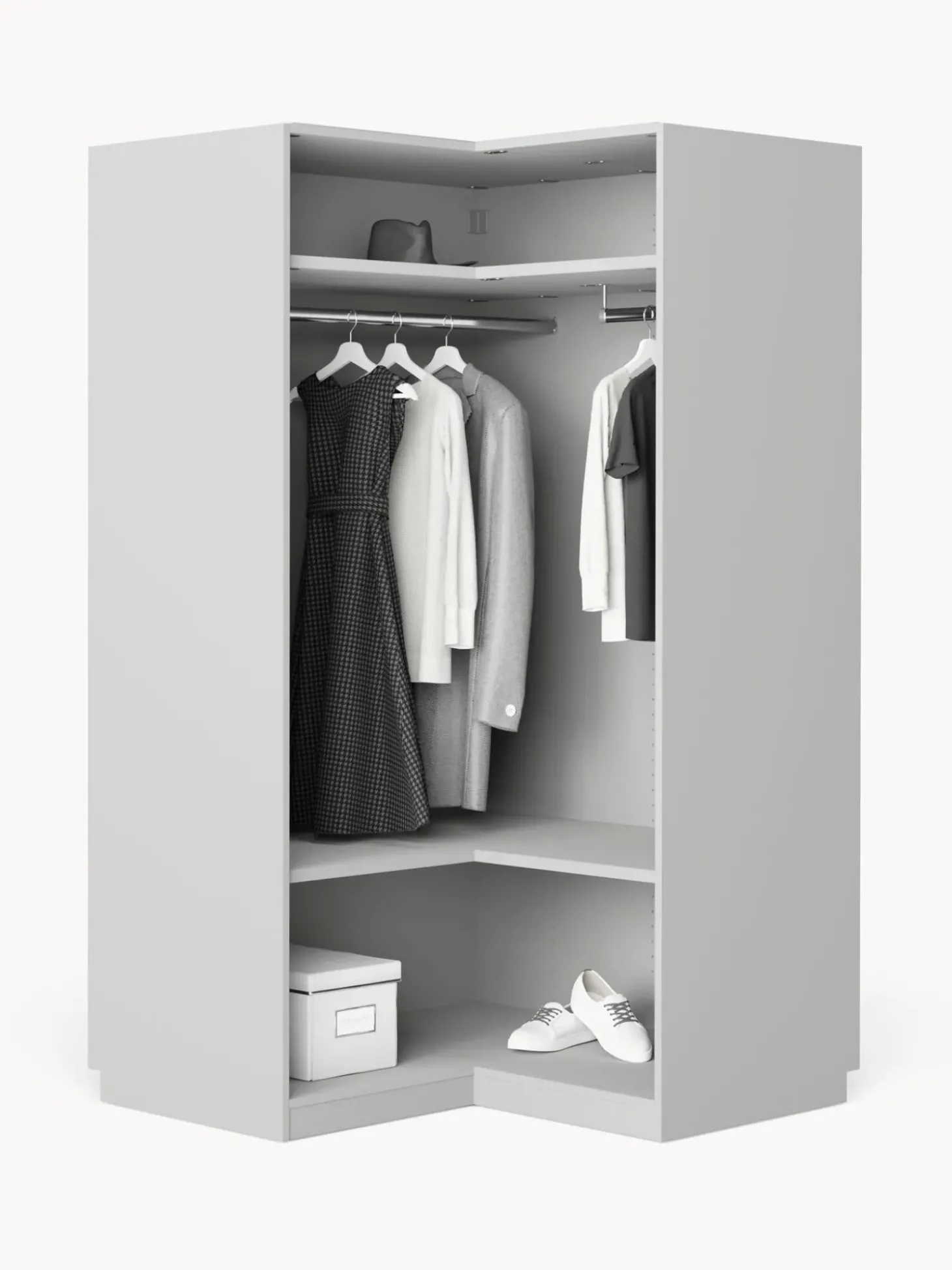 Armadio Angolare Componibile Simone, Larg. 115 Cm, Diverse Varianti