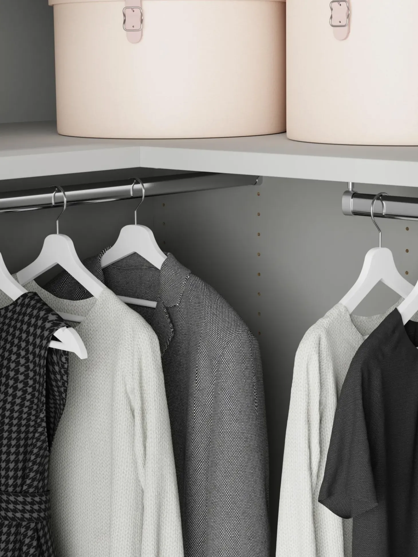 Armadio Angolare Componibile Simone, Larg. 115 Cm, Diverse Varianti