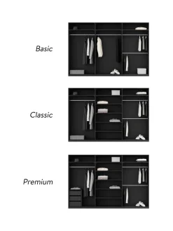 Armadio Componibile Ad Ante Battenti Leon, Larg. 300 Cm, In Diverse Varianti