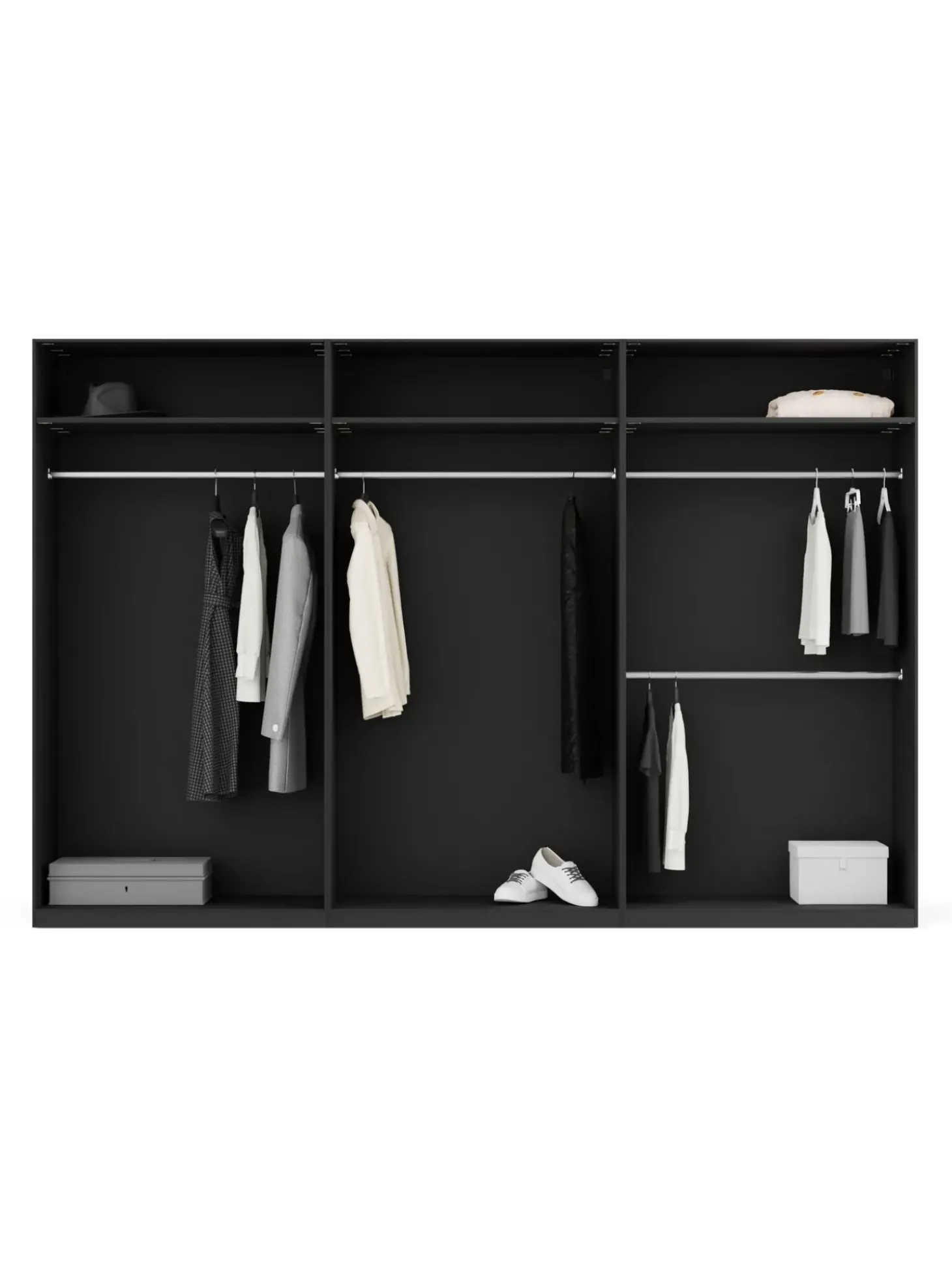 Armadio Componibile Ad Ante Battenti Leon, Larg. 300 Cm, In Diverse Varianti