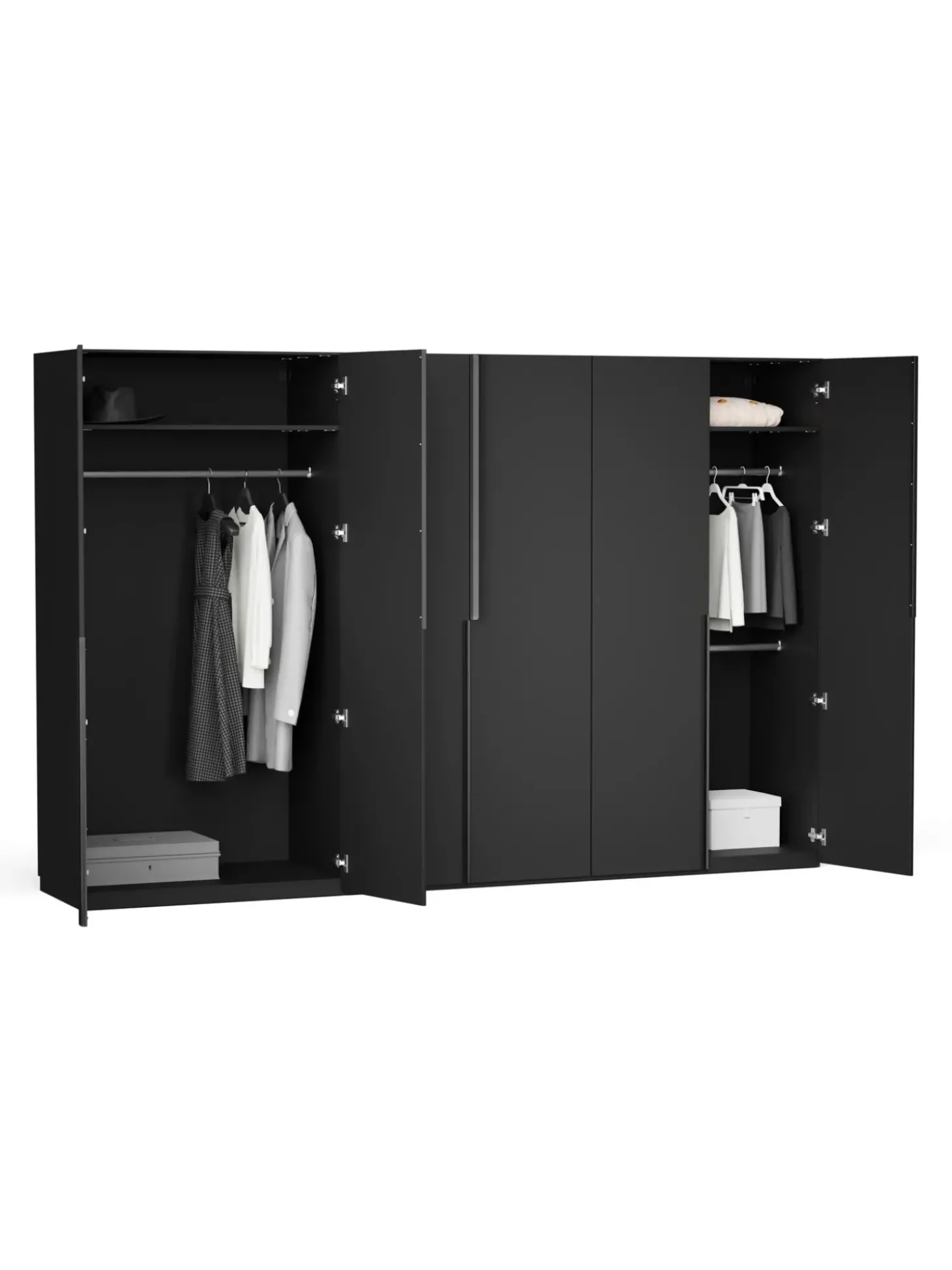 Armadio Componibile Ad Ante Battenti Leon, Larg. 300 Cm, In Diverse Varianti