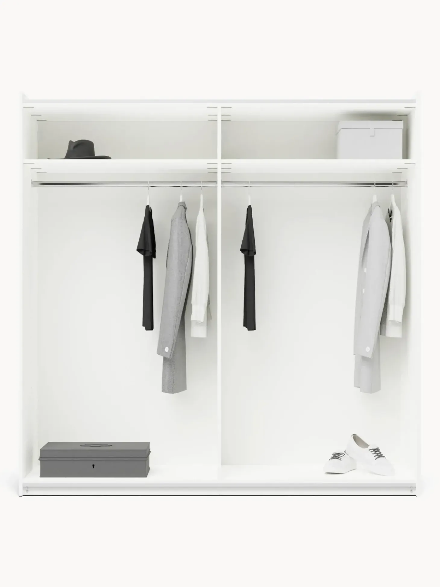 Armadio Componibile Ad Ante Battenti Leon, Larg. 200 Cm, Diverse Varianti