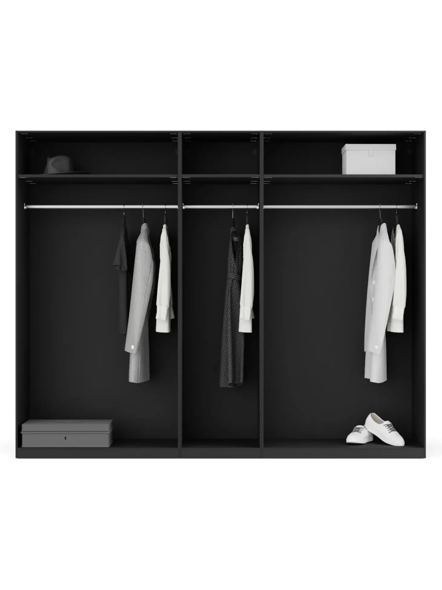 Armadio Componibile Ad Ante Battenti Leon, Larg. 250 Cm, In Diverse Varianti