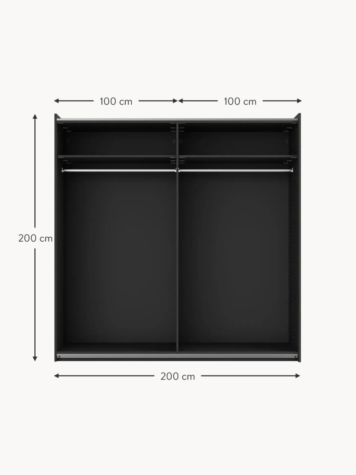 Armadio Componibile Ad Ante Battenti Leon, Larg. 200 Cm, Diverse Varianti