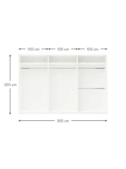 Armadio Componibile Ad Ante Girevoli Leon, Larg. 300 Cm, Diverse Varianti