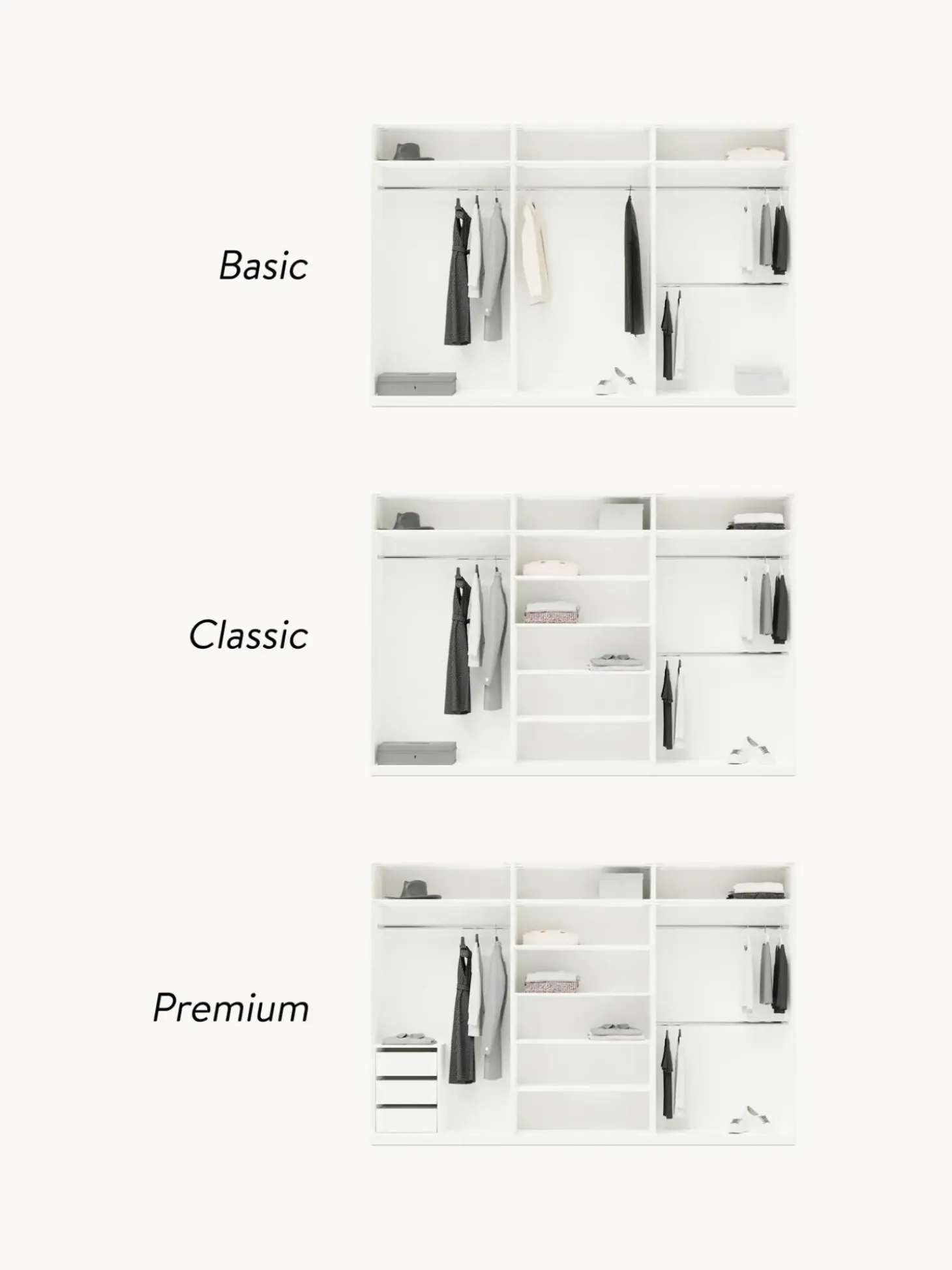 Armadio Componibile Ad Ante Girevoli Simone, Larg. 300 Cm, Diverse Varianti