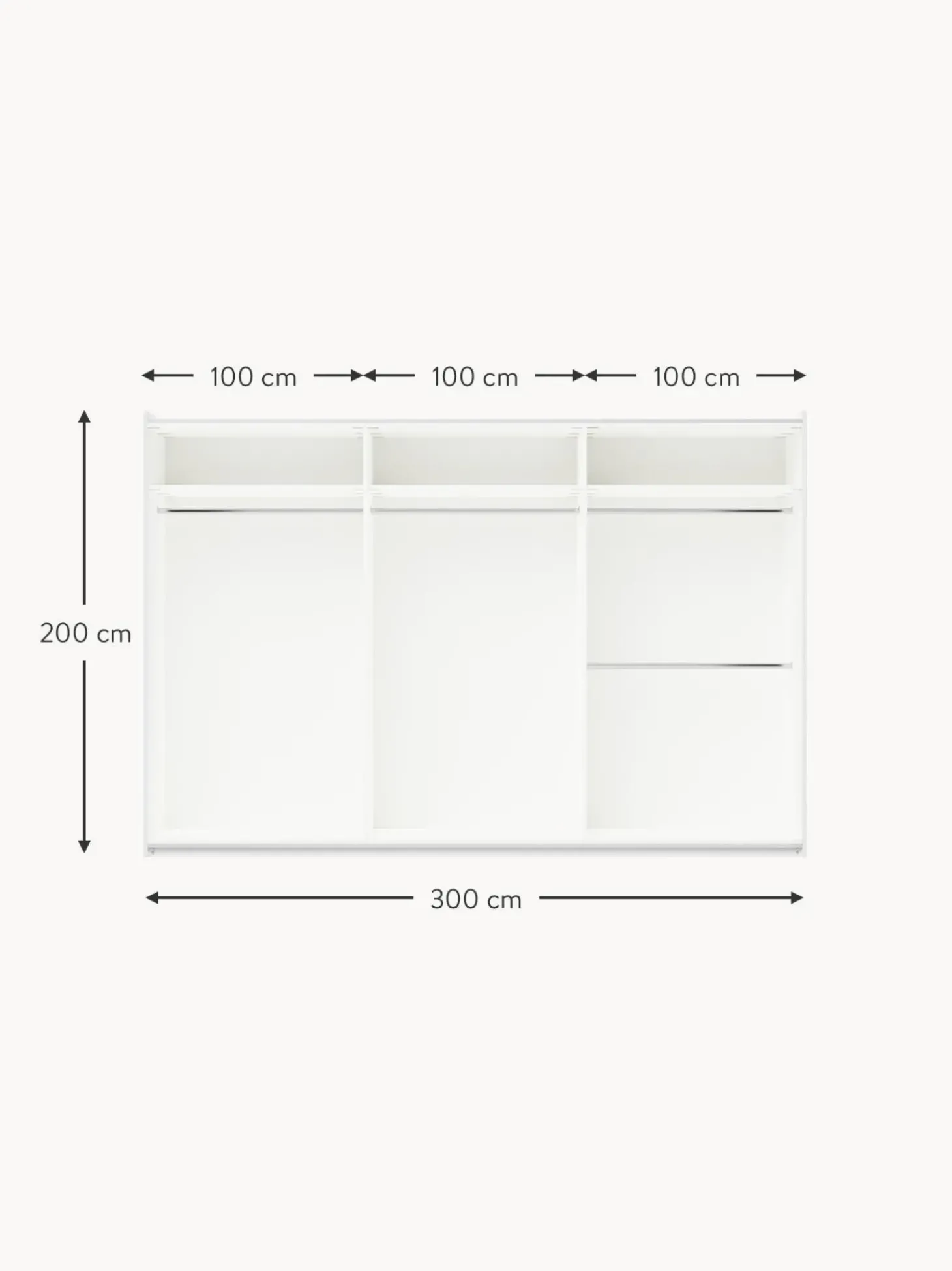 Armadio Componibile Ad Ante Battenti Leon, Larg. 300 Cm, Diverse Varianti