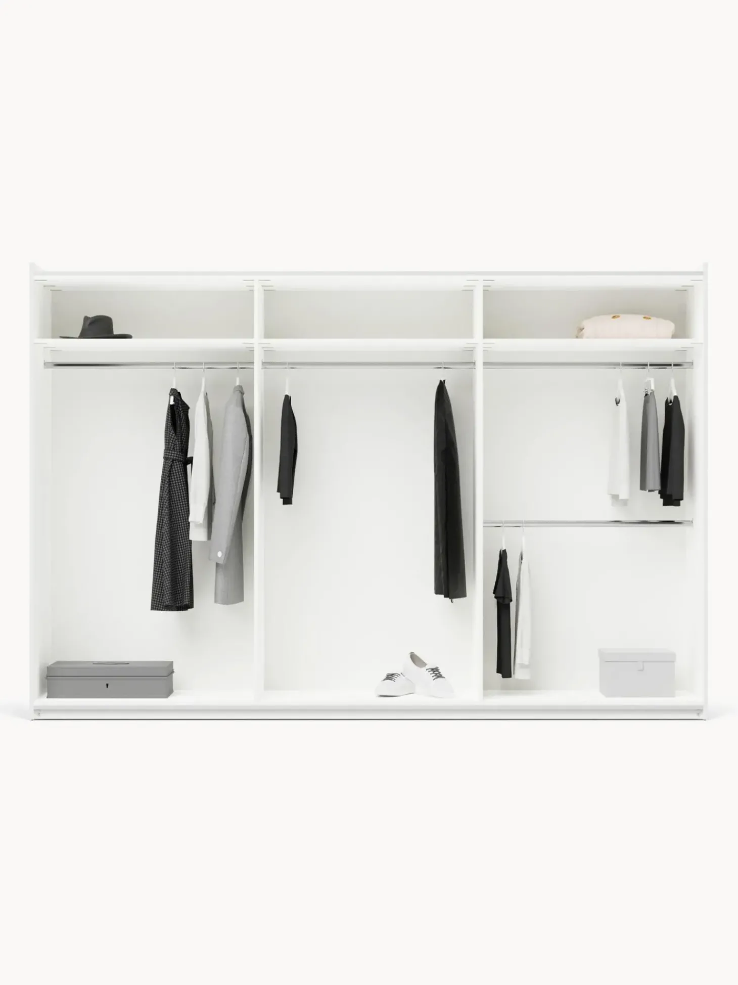 Armadio Componibile Ad Ante Battenti Leon, Larg. 300 Cm, Diverse Varianti