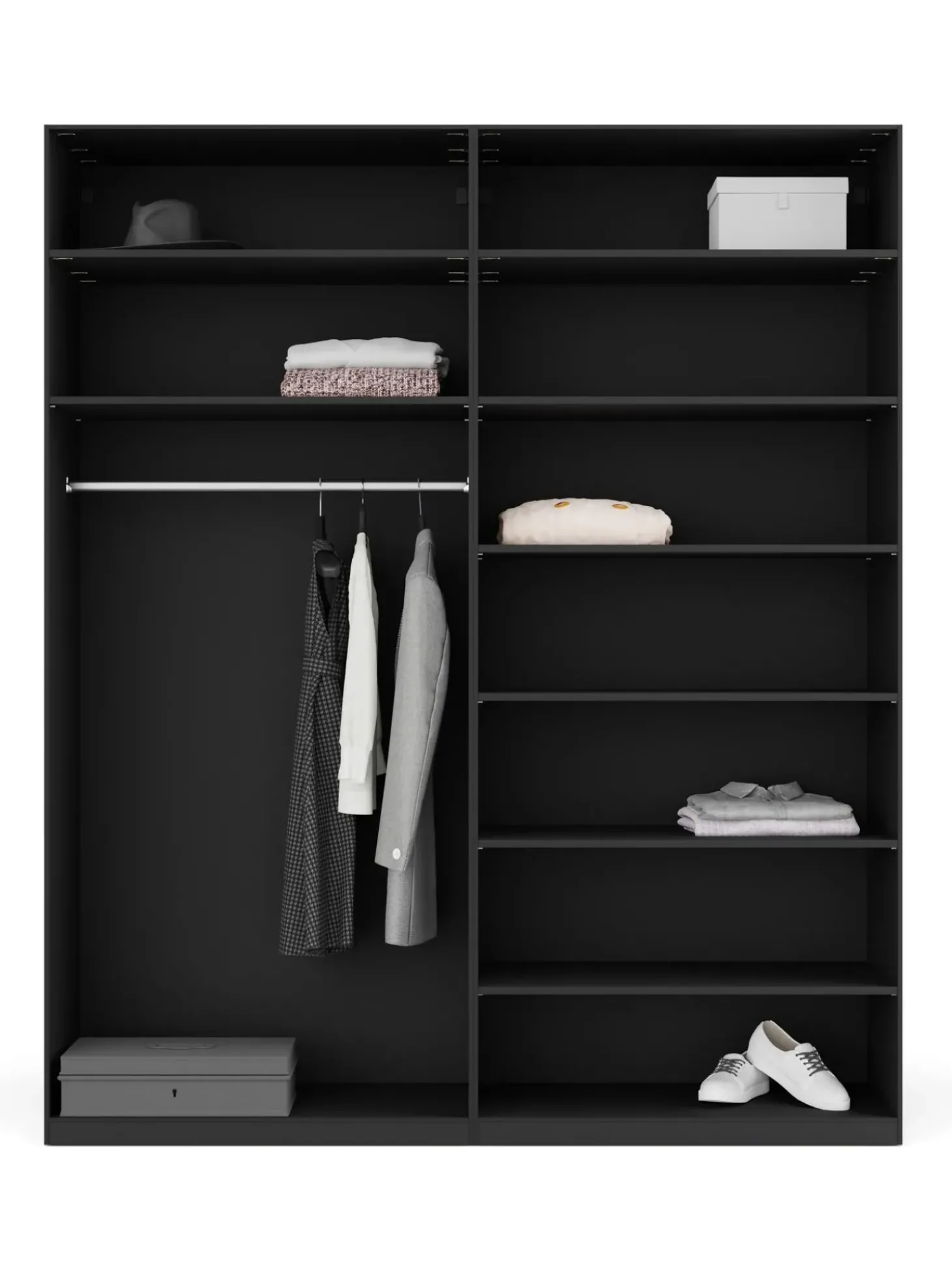 Armadio Componibile Ad Ante Battenti Leon, Larg. 200 Cm, In Diverse Varianti