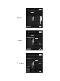 Armadio Componibile Ad Ante Battenti Leon, Larg. 200 Cm, In Diverse Varianti