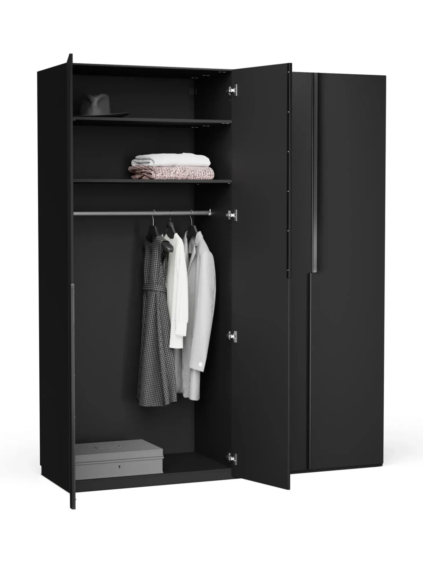 Armadio Componibile Ad Ante Battenti Leon, Larg. 200 Cm, In Diverse Varianti