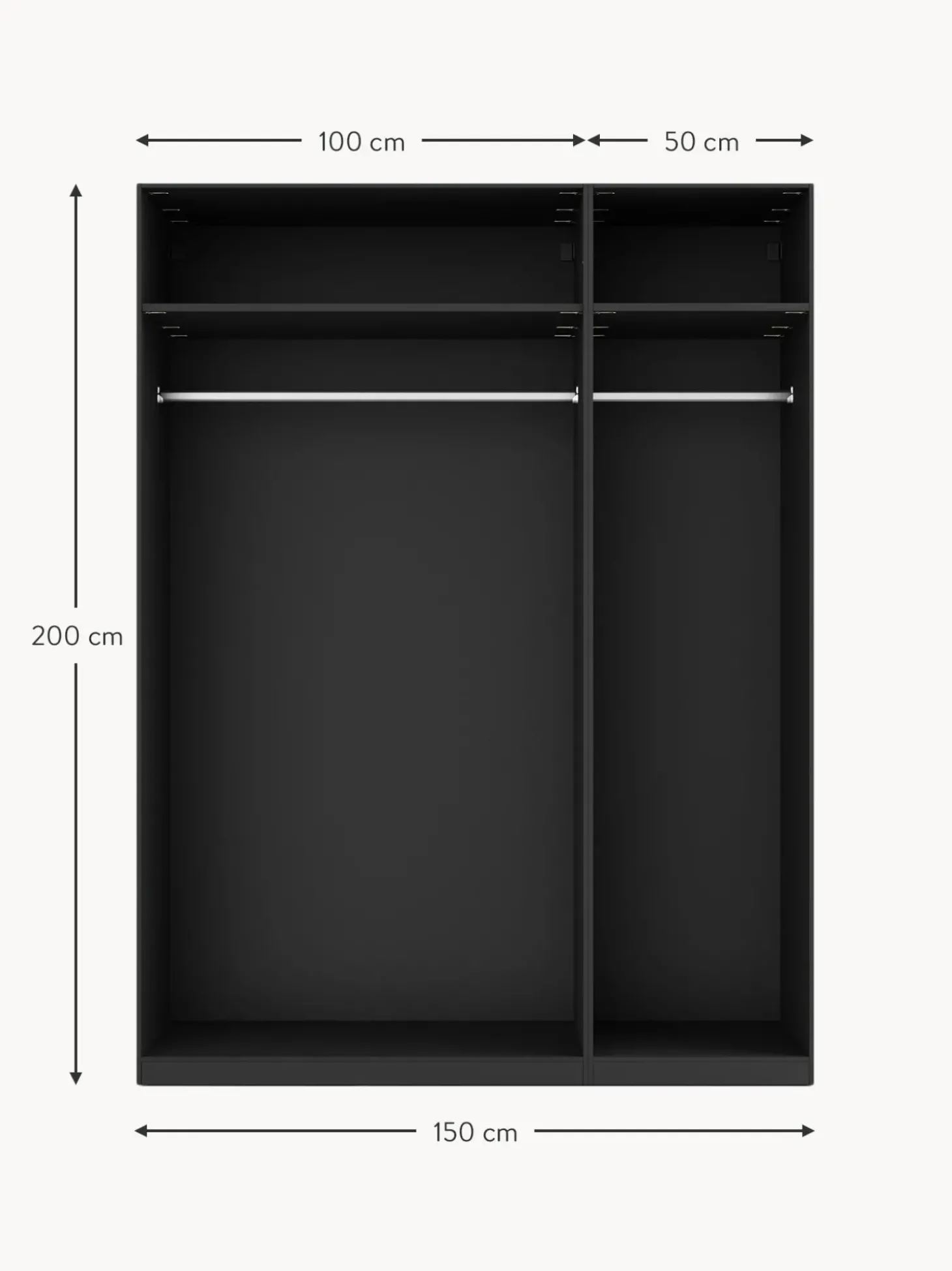 Armadio Componibile Ad Ante A Battente Simone, Larg. 150 Cm, Diverse Varianti
