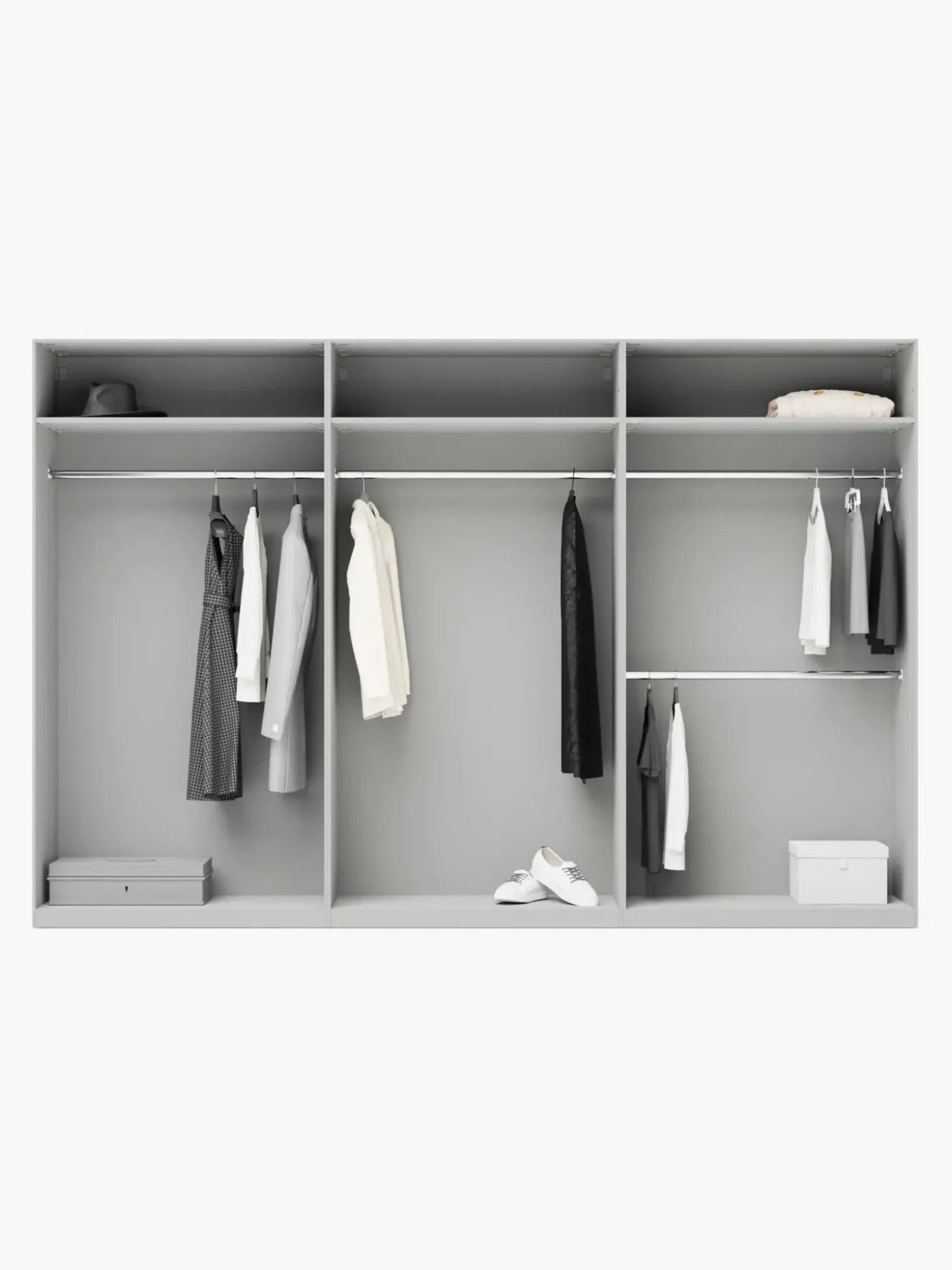 Armadio Componibile Con Ante Battenti Charlotte, Larg. 300 Cm, In Diverse Varianti