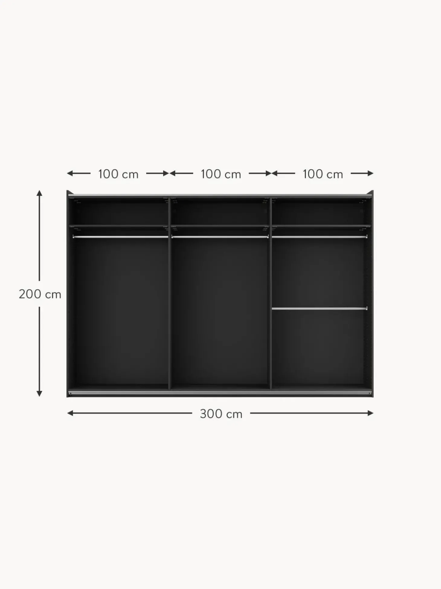 Armadio Componibile Con Ante Battenti Leon, Larg. 300 Cm, Diverse Varianti