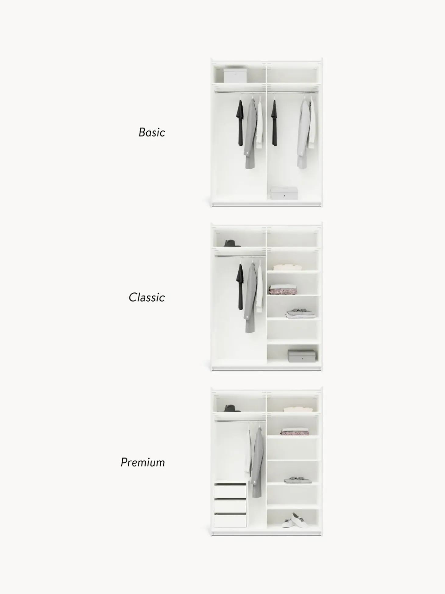 Armadio Componibile Con Ante Battenti Leon, Larg. 150 Cm, Diverse Varianti