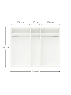 Armadio Componibile Con Anta Battente Charlotte, Larg. 250 Cm, In Diverse Varianti