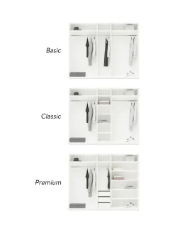 Armadio Componibile Con Anta Battente Charlotte, Larg. 250 Cm, In Diverse Varianti