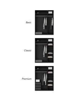 Armadio Componibile Con Ante Battenti Leon, Larg. 150 Cm, In Diverse Varianti