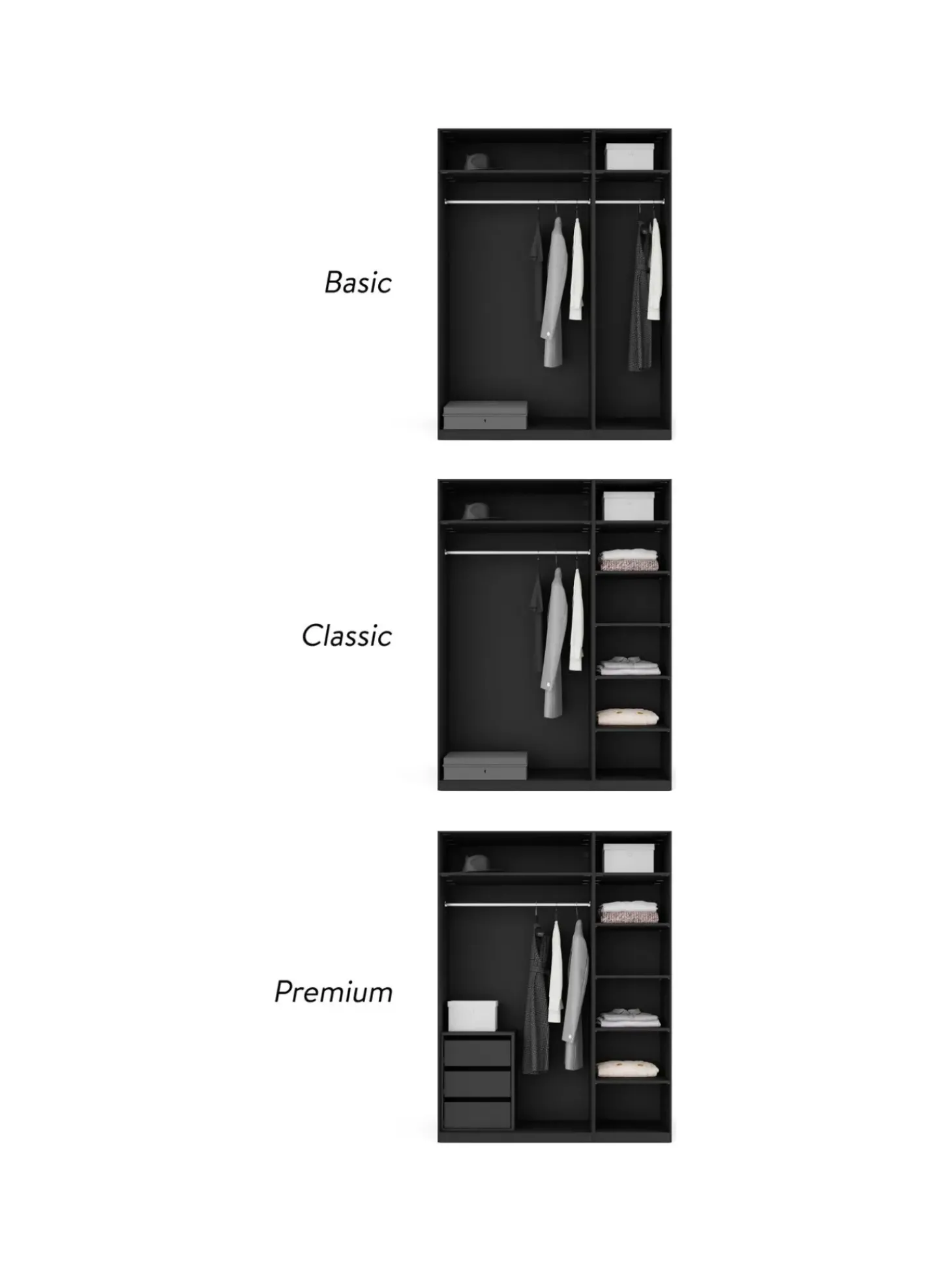 Armadio Componibile Con Ante Battenti Leon, Larg. 150 Cm, In Diverse Varianti