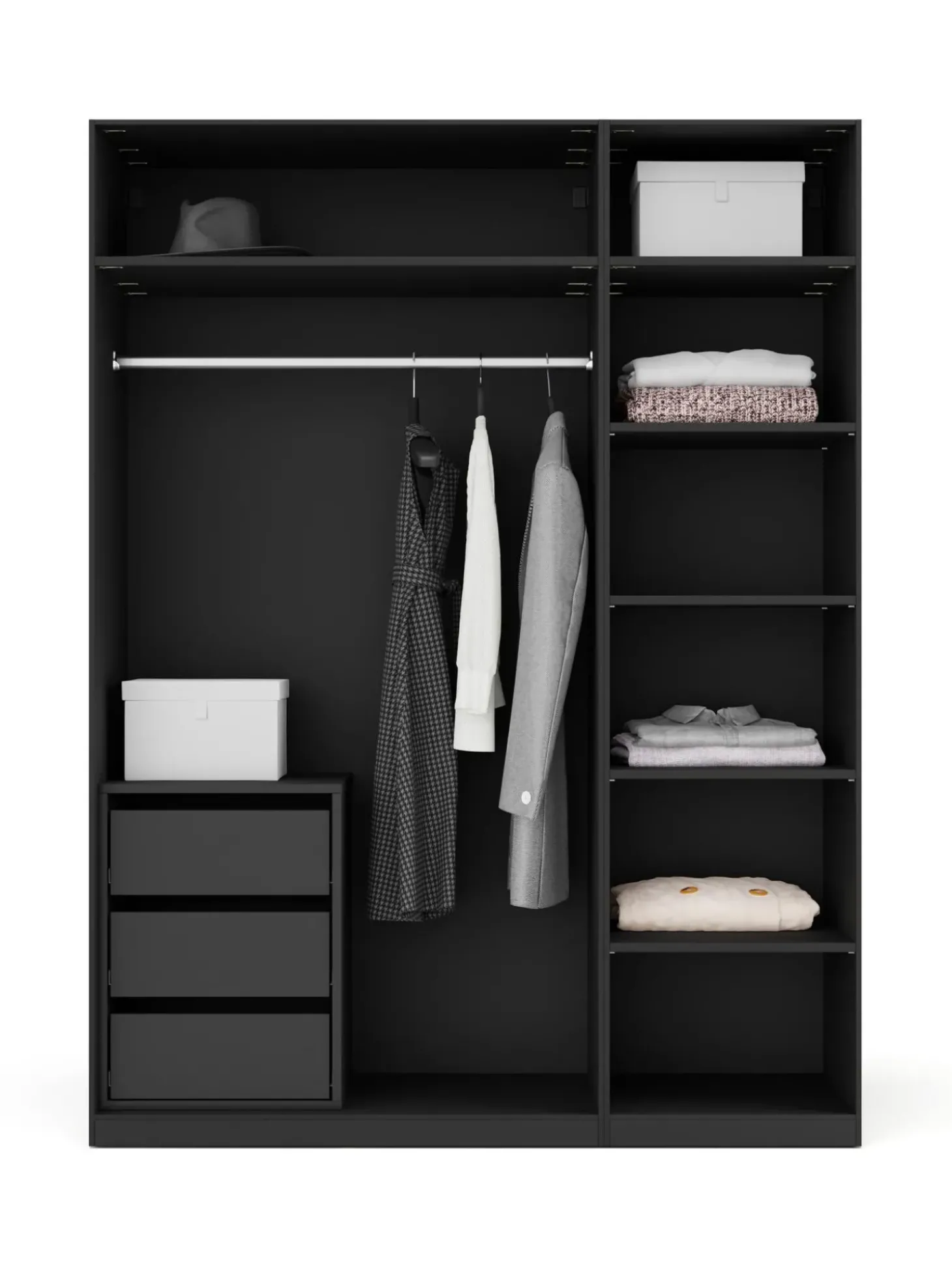 Armadio Componibile Con Ante Battenti Leon, Larg. 150 Cm, In Diverse Varianti