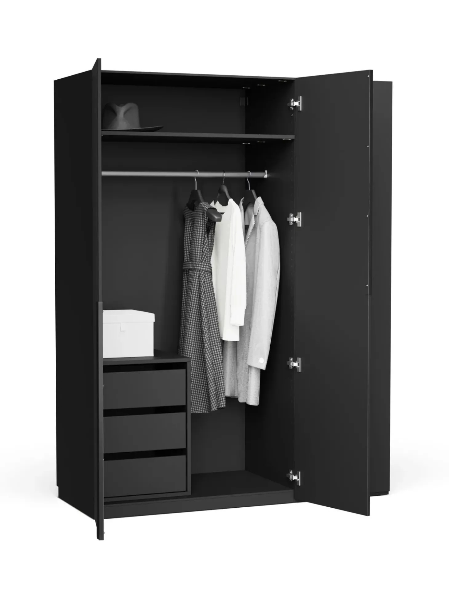 Armadio Componibile Con Ante Battenti Leon, Larg. 150 Cm, In Diverse Varianti