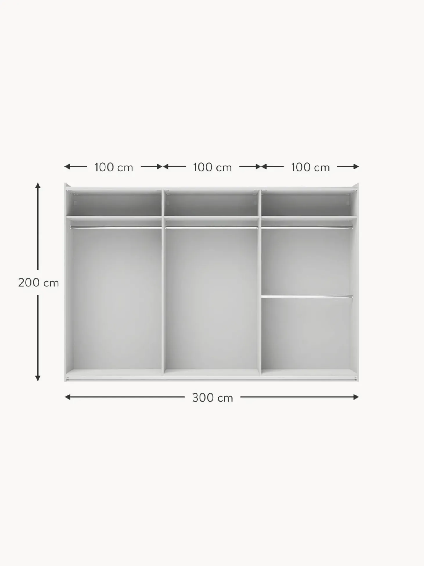 Armadio Componibile Con Ante Battenti Leon, Larg. 300 Cm, Diverse Varianti
