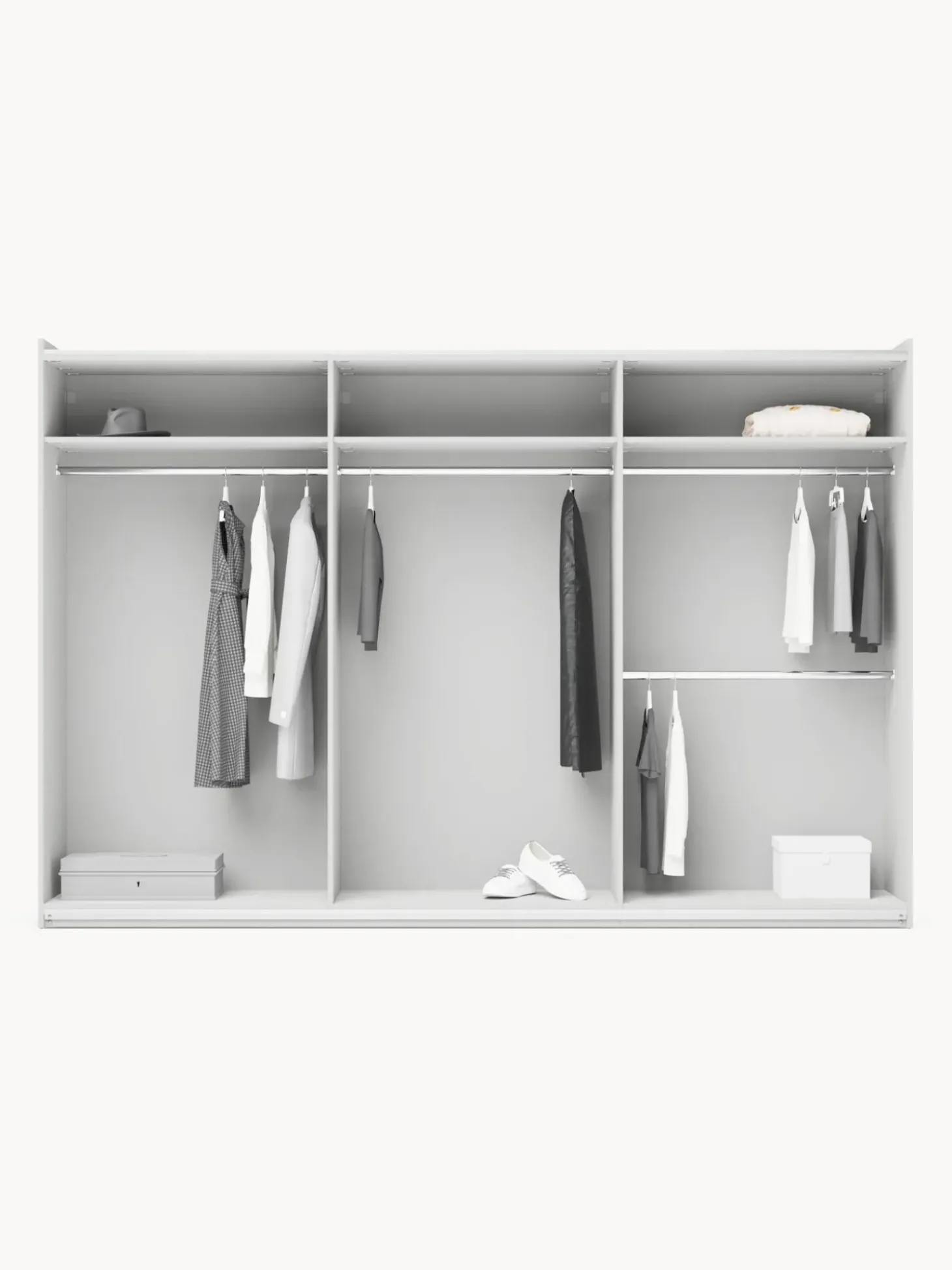 Armadio Componibile Con Ante Battenti Leon, Larg. 300 Cm, Diverse Varianti