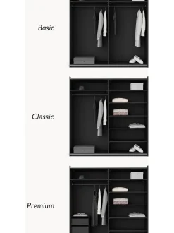 Armadio Componibile Con Ante Battenti Simone, Larg. 200 Cm, In Diverse Varianti