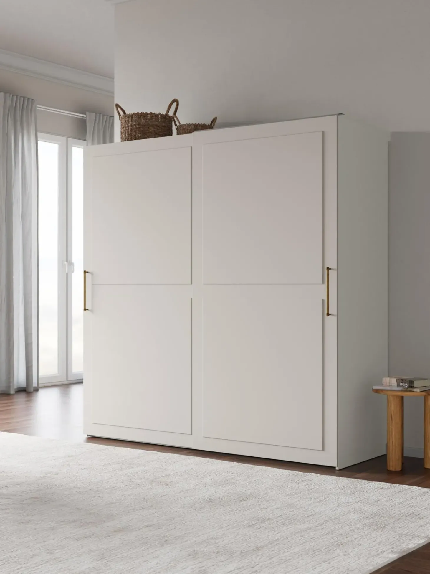 Armadio Componibile Con Ante Scorrevoli Charlotte, Larg. 200 Cm, Diverse Varianti