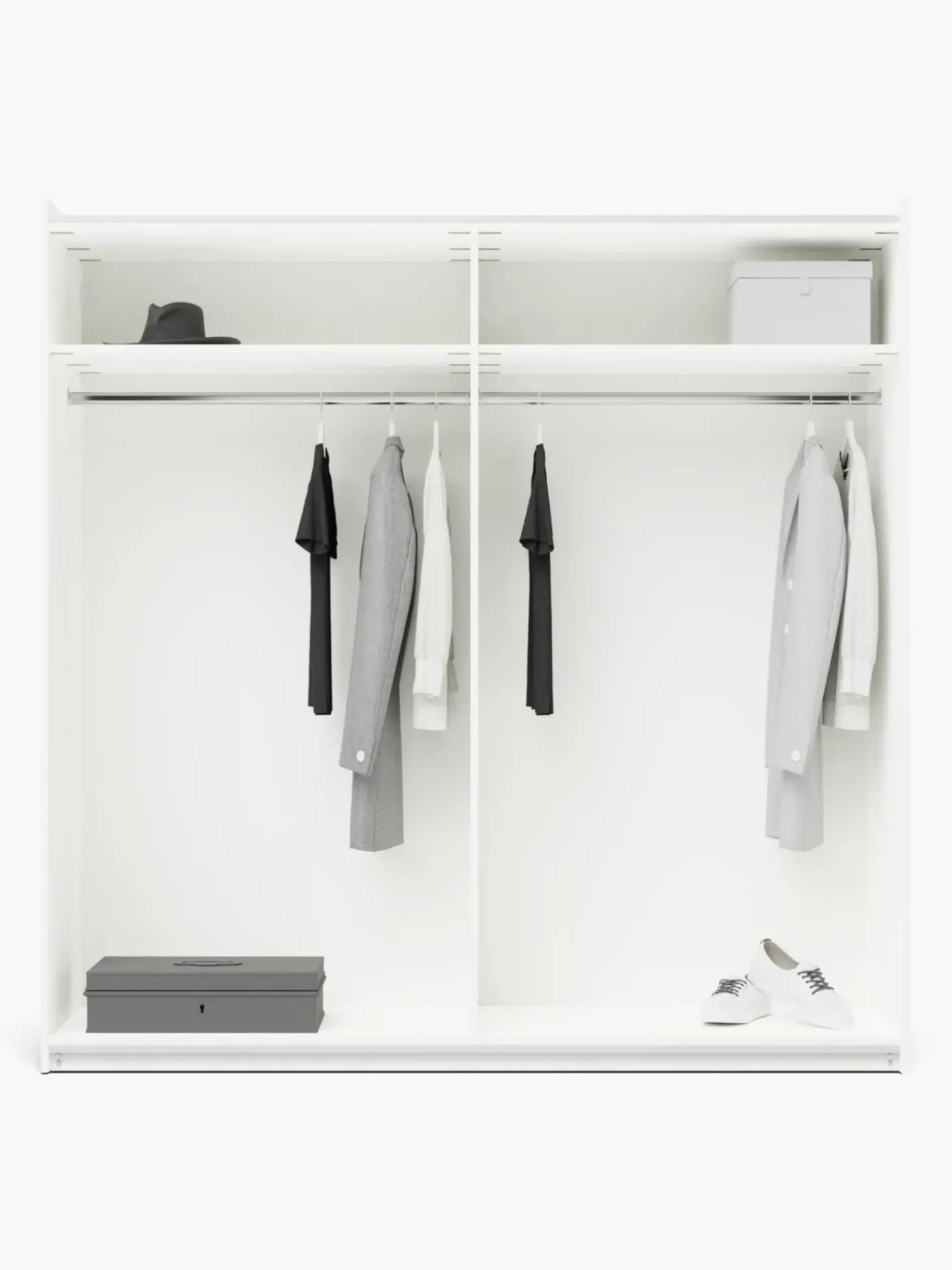 Armadio Componibile Con Ante Scorrevoli Charlotte, Larg. 200 Cm, Diverse Varianti