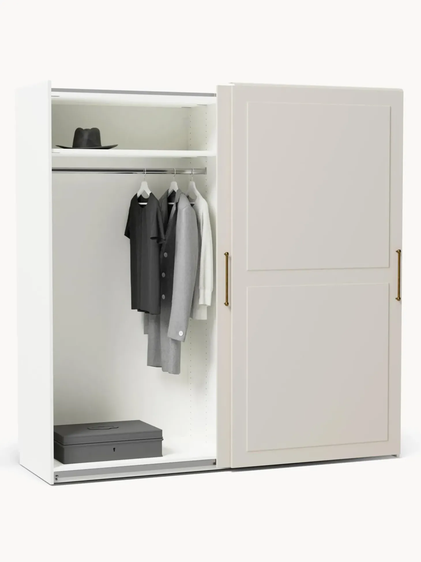 Armadio Componibile Con Ante Scorrevoli Charlotte, Larg. 200 Cm, Diverse Varianti