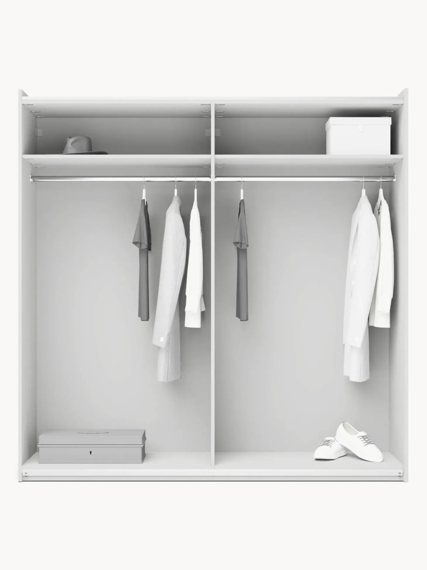 Armadio Componibile Con Ante Battenti Leon, Larg. 200 Cm, Diverse Varianti