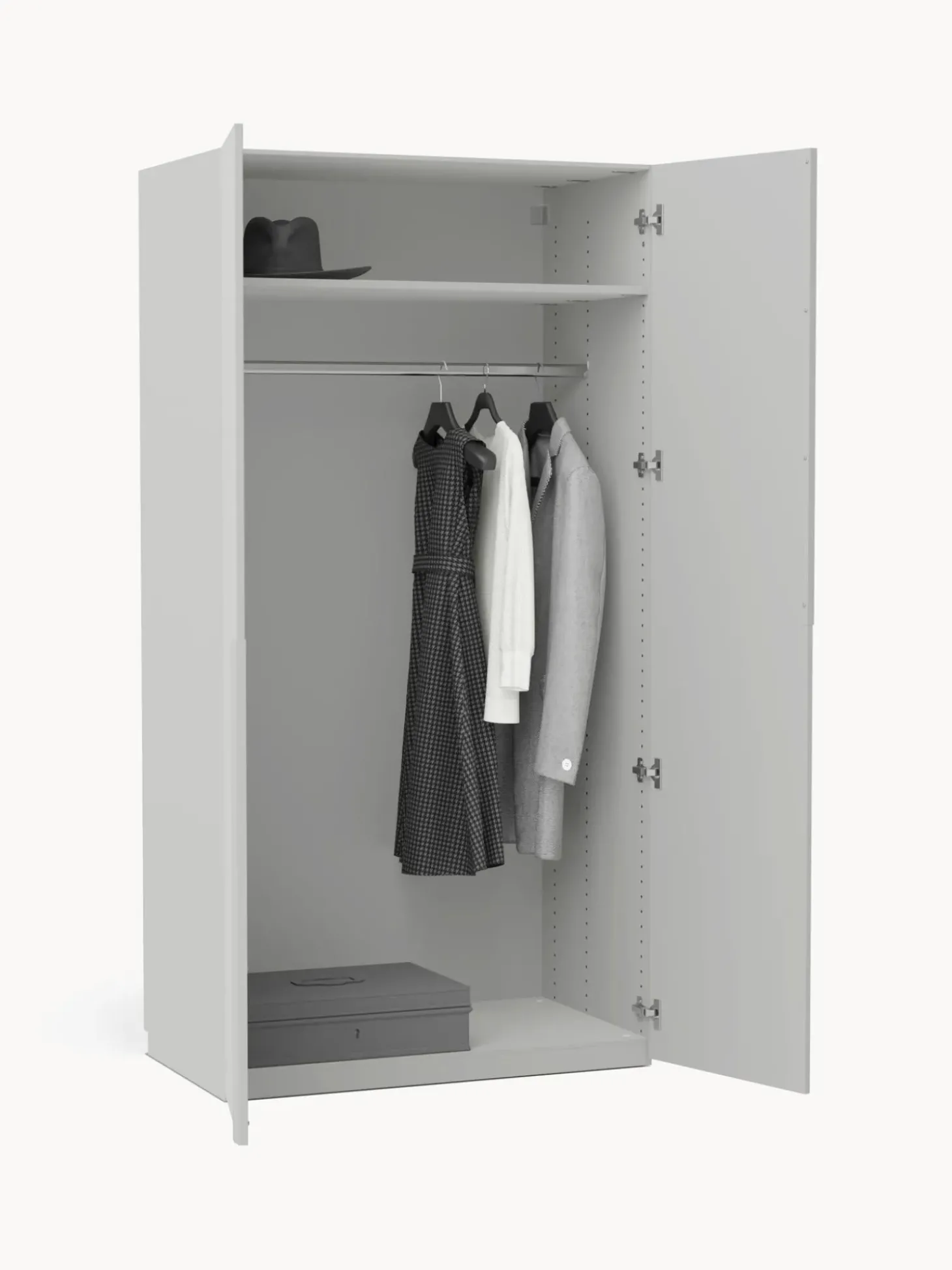 Armadio Componibile Con Ante Battenti Leon, Larg. 100 Cm, In Diverse Varianti