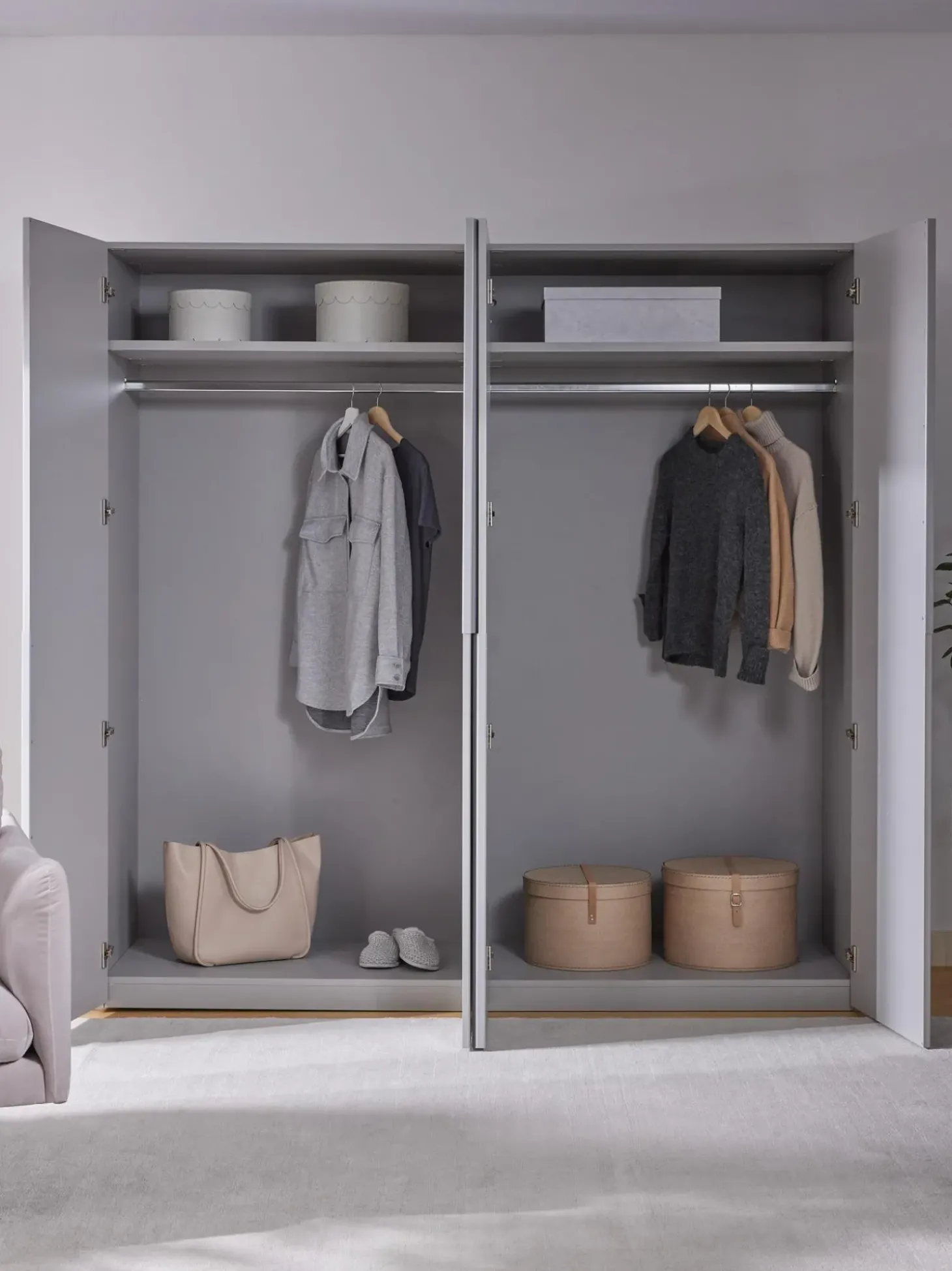 Armadio Componibile Con Ante Battenti Leon, Larg. 200 Cm, In Diverse Varianti