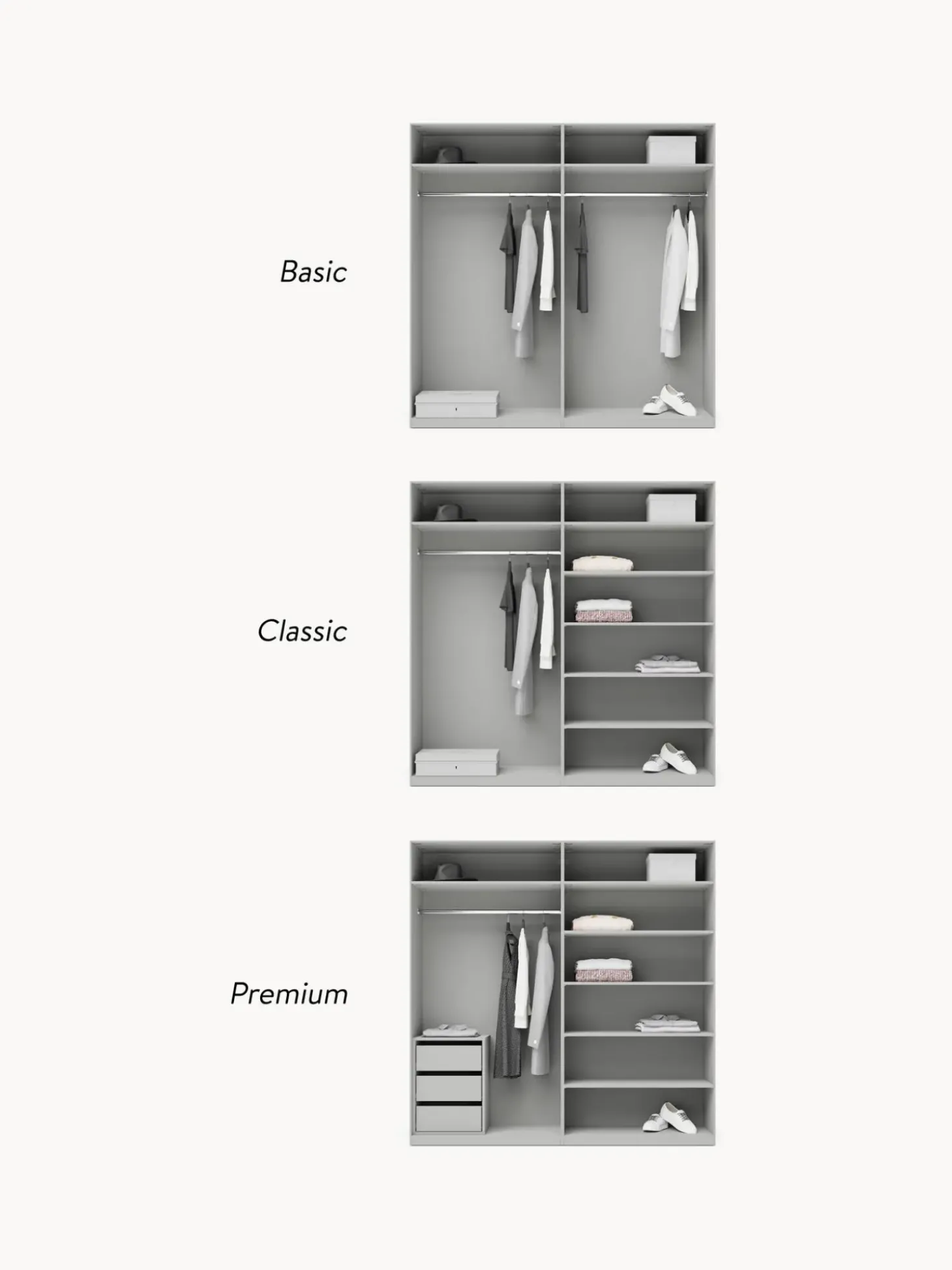 Armadio Componibile Con Ante Battenti Leon, Larg. 200 Cm, In Diverse Varianti