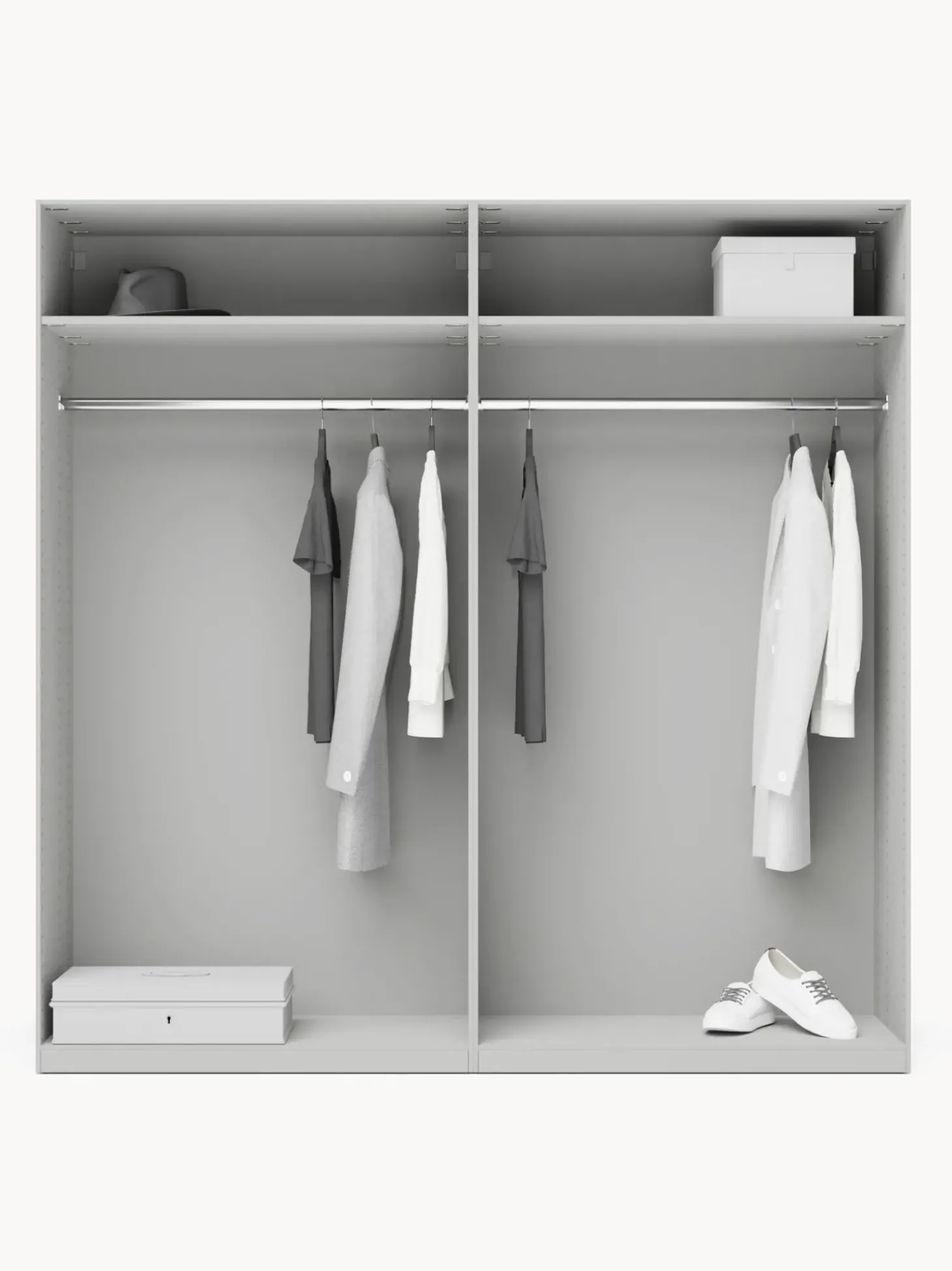 Armadio Componibile Con Ante Battenti Leon, Larg. 200 Cm, In Diverse Varianti