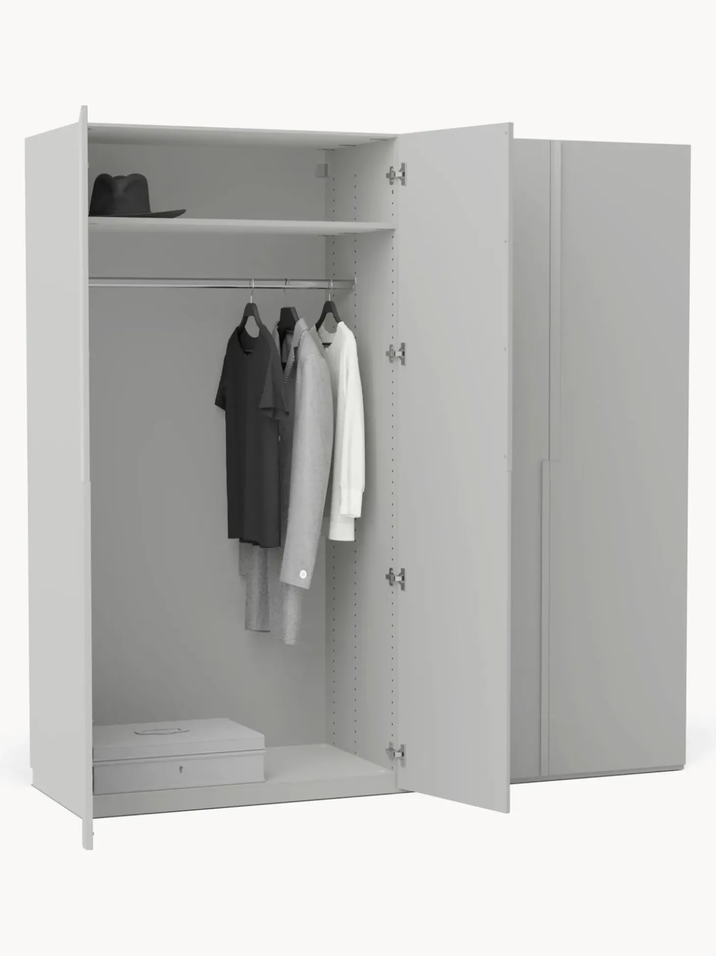 Armadio Componibile Con Ante Battenti Leon, Larg. 200 Cm, In Diverse Varianti