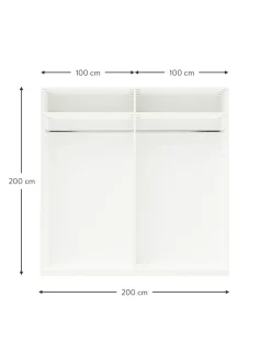 Armadio Componibile Con Ante Battenti Leon, Larg. 200 Cm, In Diverse Varianti