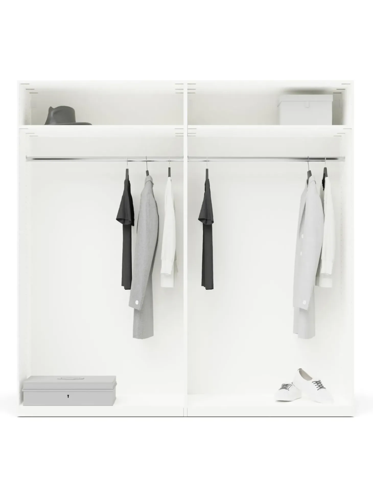 Armadio Componibile Con Ante Battenti Leon, Larg. 200 Cm, In Diverse Varianti