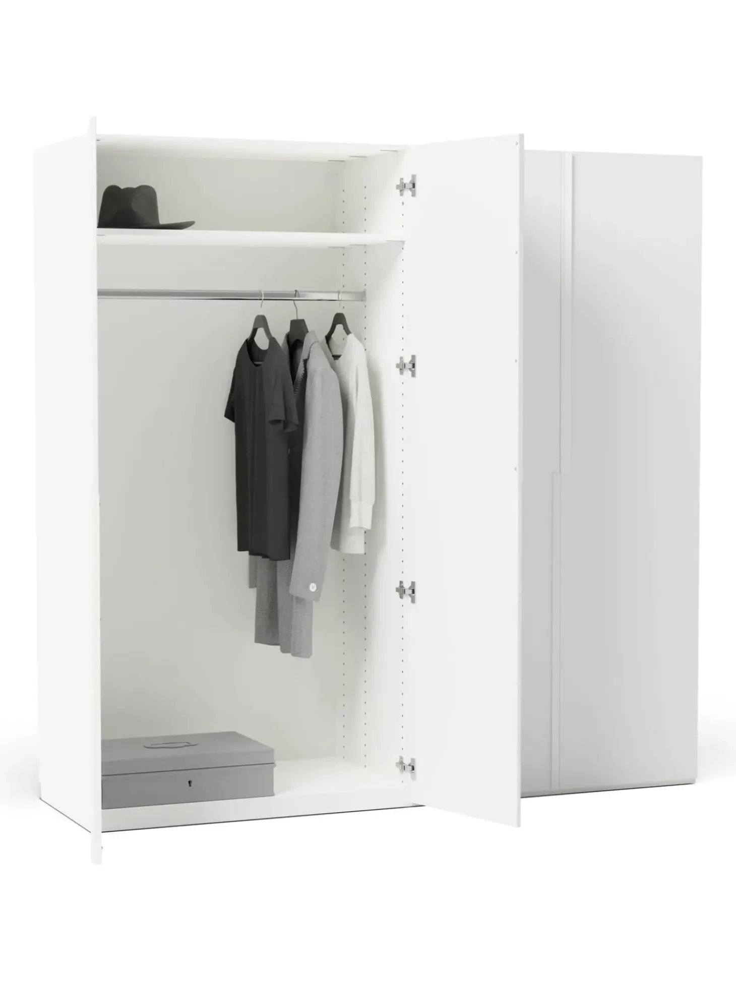 Armadio Componibile Con Ante Battenti Leon, Larg. 200 Cm, In Diverse Varianti