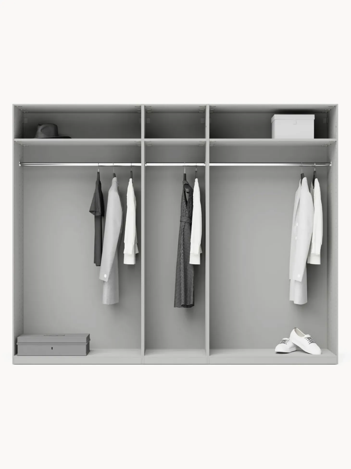 Armadio Componibile Con Ante Battenti Charlotte, Larg. 250 Cm, In Diverse Varianti