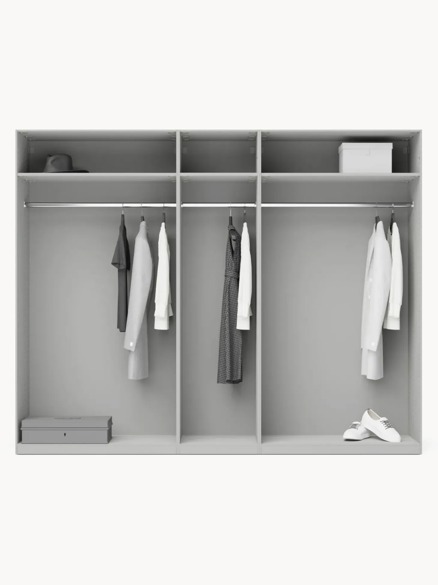 Armadio Componibile Con Ante Battenti Leon, Larg. 250 Cm, In Diverse Varianti