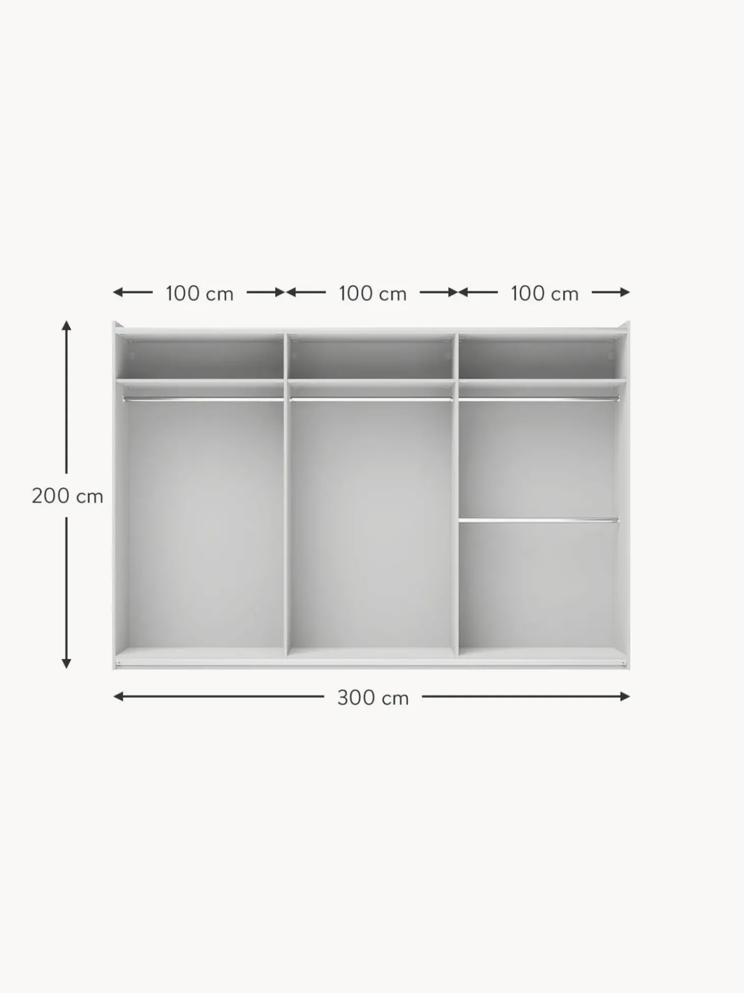 Armadio Componibile Con Ante Battenti Charlotte, Larg. 300 Cm, Diverse Varianti