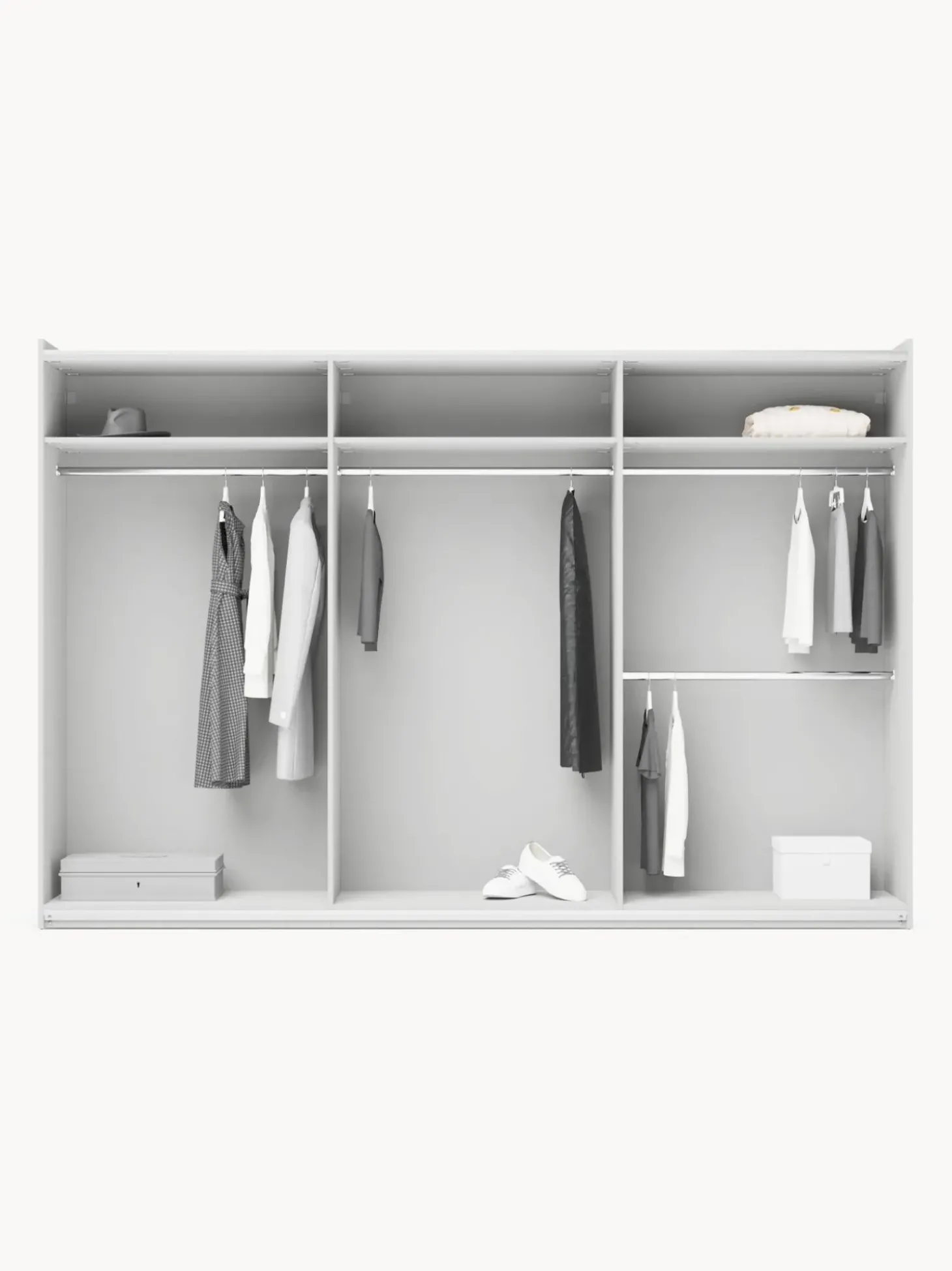 Armadio Componibile Con Ante Battenti Charlotte, Larg. 300 Cm, Diverse Varianti