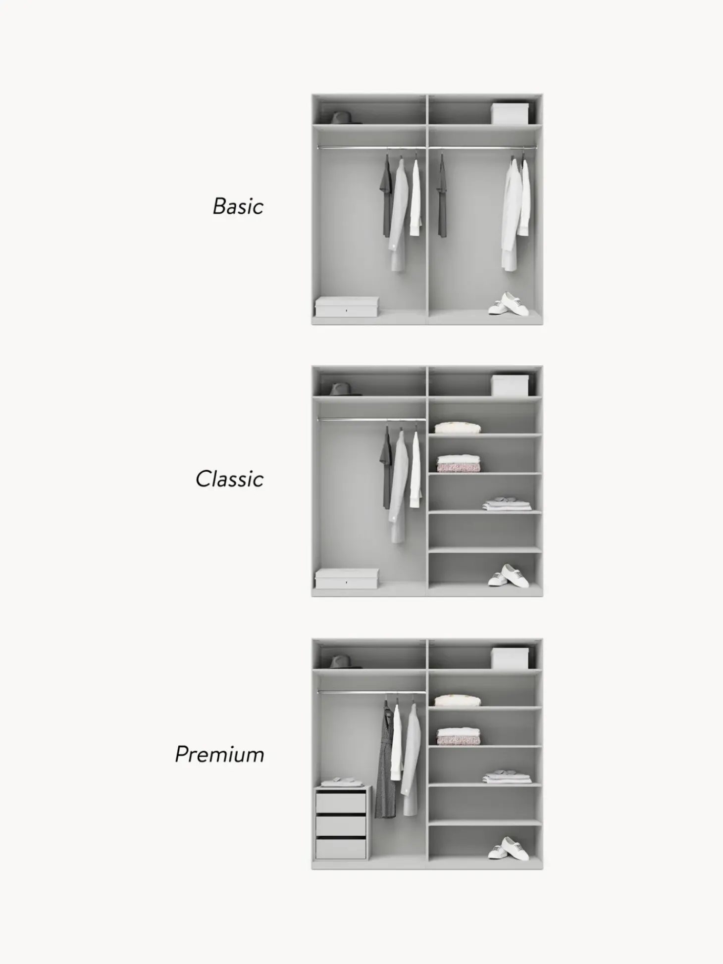 Armadio Componibile Con Ante Battenti Charlotte, Larg. 200 Cm, In Diverse Varianti