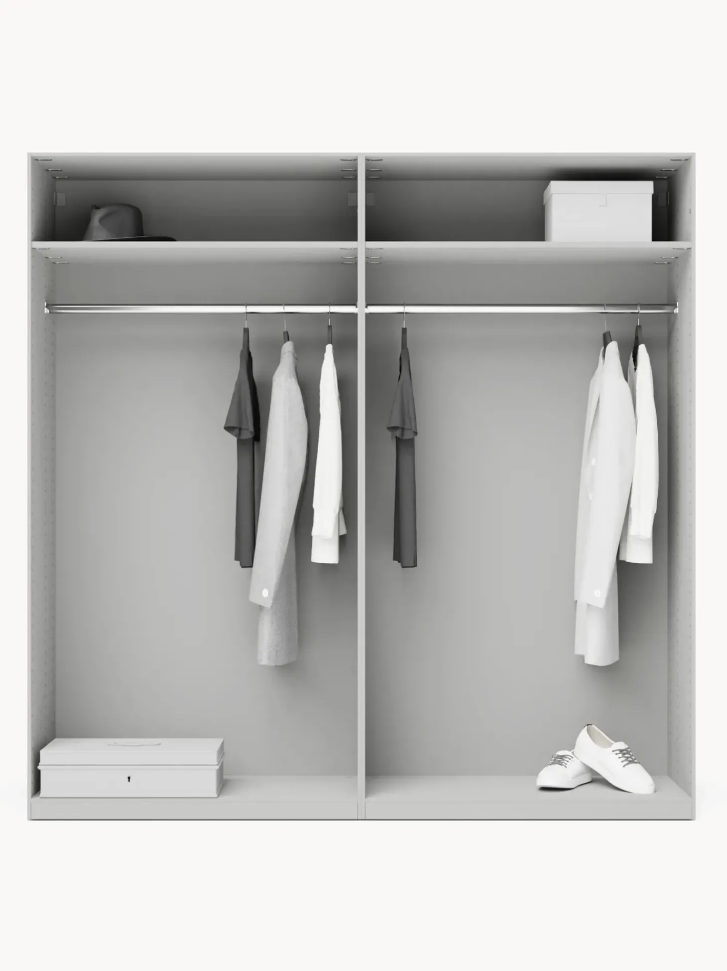 Armadio Componibile Con Ante Battenti Charlotte, Larg. 200 Cm, In Diverse Varianti